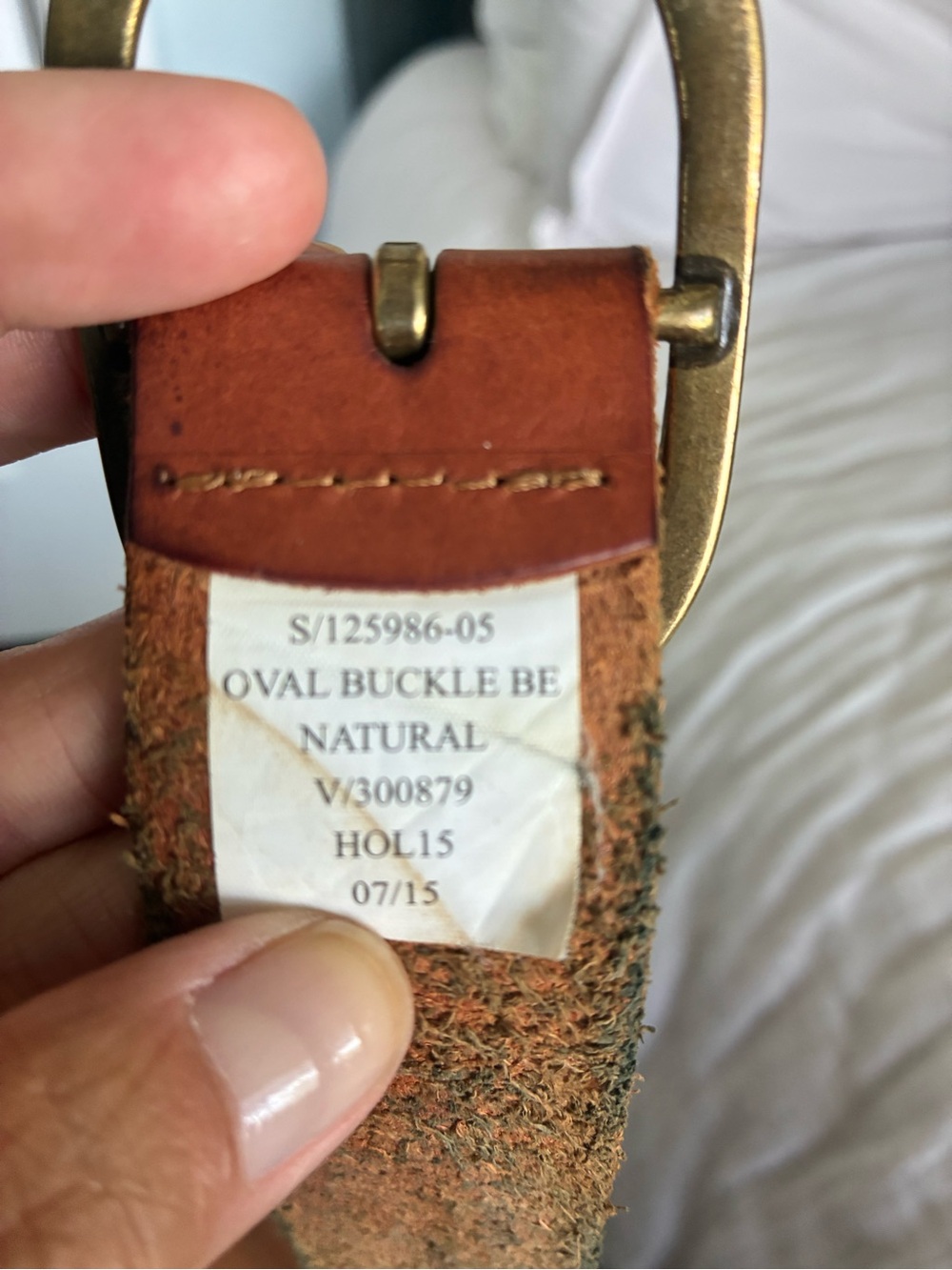 GAP Brown Leather Belt with Antique Gold Buckle - Picture 5 of 5